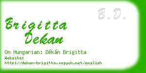 brigitta dekan business card